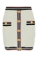 Women's Skirt White Polyamide Viscose Cotton