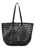 Women's Panier Tote Black Wood Finitura Metal