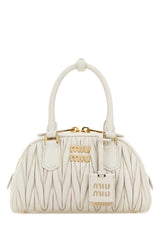 Women's Arcadie Top Handle Bag White Nappa Leather