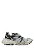 Men's Runner Sneaker White Polyurethane Polyester