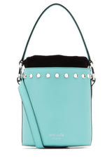 Women's Top Handle Bag Turquoise Leather