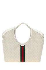 Women's Ophidia Shoulder Bag Beige Fabric