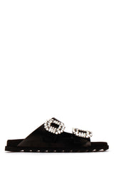 Women's Slidy Viv Strass Buckle Heel Sandal Black