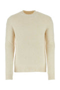 Men's Jumper Beige Alpaca Virgin Wool