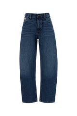 Women's Barrel Jeans Blue Cotton