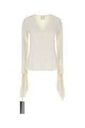Women's Cuffs Blouse White Silk