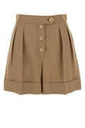 Women's Biscuit Viscose Blend Shorts Beige Flax (or Linen)
