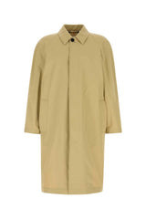 Men's Beige Cotton Overcoat Hamper Trench