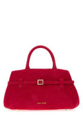 Women's Cambon Top Handle Bag Red Suede