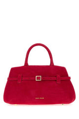 Women's Cambon Top Handle Bag Red Suede