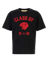 Men's Black Cotton T-Shirt Nerorosso
