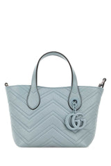 Women's With Shoulder Bag Blue Nappa Leather