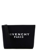 Women's Black Canvas Pouch Beauty Case