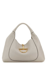 Women's Softbit Shoulder Bag Beige Calf Skin