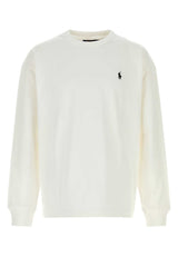 Men's Piqué Cotton Logo T-Shirt White