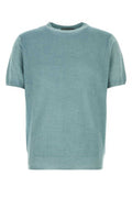 Men's Shirt T-Shirt Blue Wool Silk
