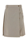 Women's Skirt Beige Recycled Nylon Cotton