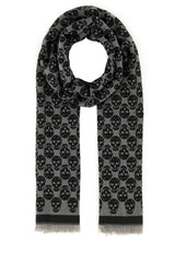 Men's Skull Scarf Gray Monogram