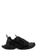 Men's Black Mesh And Rubber 3xl Sneakers T Polyurethane Polyester