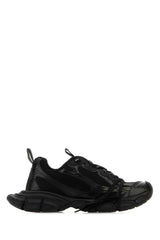 Men's Black Mesh And Rubber 3xl Sneakers T Polyurethane Polyester