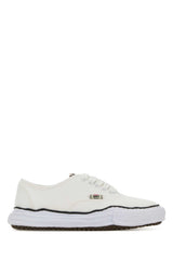 Unisex White Canvas Baker Sneakers
