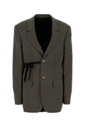 Women's Tailored Blazer Brown Lyocell Cupro Cotton Blazers