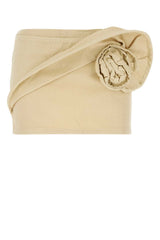 Women's Cotton Denim Shorts Beige Bermudas