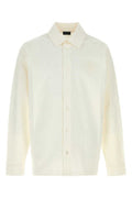 Men's Stretch Piquet Shirt White Cotton Elastane