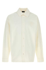 Men's Stretch Piquet Shirt White Cotton Elastane