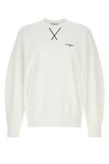 Men's White Cotton Sweatshirt Sweater