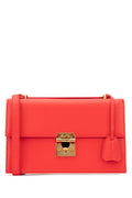 Women's Shoulder Bag Red Calf Leather