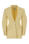Women's Cocoon Blazer Beige Wool Nylon Elastane Blazers