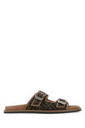 Men's Slide Brown Fabric