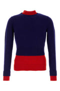 Men's Jumper Navy Virgin Wool Nylon