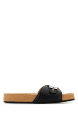 Men's Sandal Slipper Black Calf