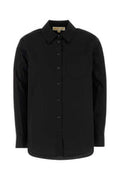 Women's Tops Shirt Black Organic Cotton Elastane