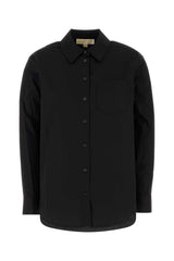 Women's Tops Shirt Black Organic Cotton Elastane
