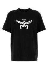 Women's Black Cotton T-Shirt Exterior