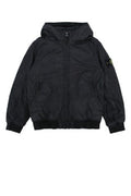 Boys' Short Parka Down Jacket Black Fibra Poliammidica