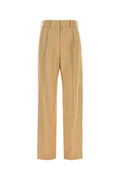 Women's Trousers Beige Linen Viscose