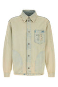 Men's Denim Jacket Beige Cotton