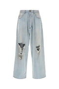 Men's Pants Blue Cotton