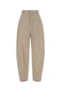 Women's Melange Sand Jersey Wide-Leg Trousers Beige Viscose