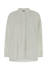 Women's S Maxmara Gerona Jacket White Blusatessuto Cotton
