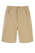 Men's Beige Cotton Bermuda Shorts Exterior
