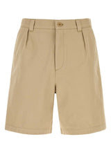 Men's Beige Cotton Bermuda Shorts Exterior