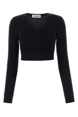 Women's Ribbed Wool Sweater Navy
