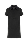 Women's Stretch Jersey Collar Dress Gray Viscose Nylon Elastane