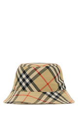 Unisex Mh Check Canvas Bucket Hat Beige Polyester