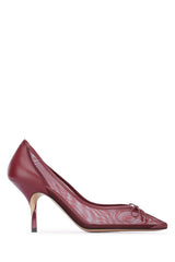 Women's Escarpins Pump Burgundy Polyamide Lamb Leather